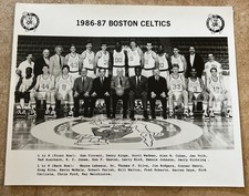 1986 - 87 Boston Celtics 8x10 Team Photo NBA Basketball Larry Bird McHale Parish
