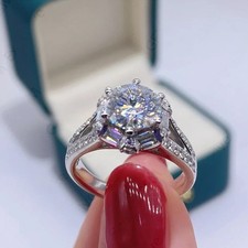 2Ct Round Cut Lab-Created Diamond Engagement Ring 14K White Gold Plated