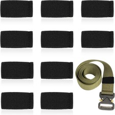 10 Pack Elastic Belt Keeper Strap, Nylon Canvas Web Belt Elastic Loop Keeper for