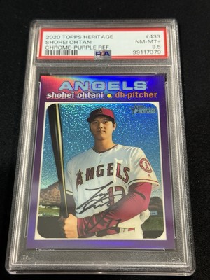2020 Topps Heritage #THC-433 Shohei Ohtani Chrome Purple
