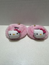 Build A Bear Sanrio Hello Kitty Slippers Pink Fuzzy House Teddy Shoes Pink Bows
