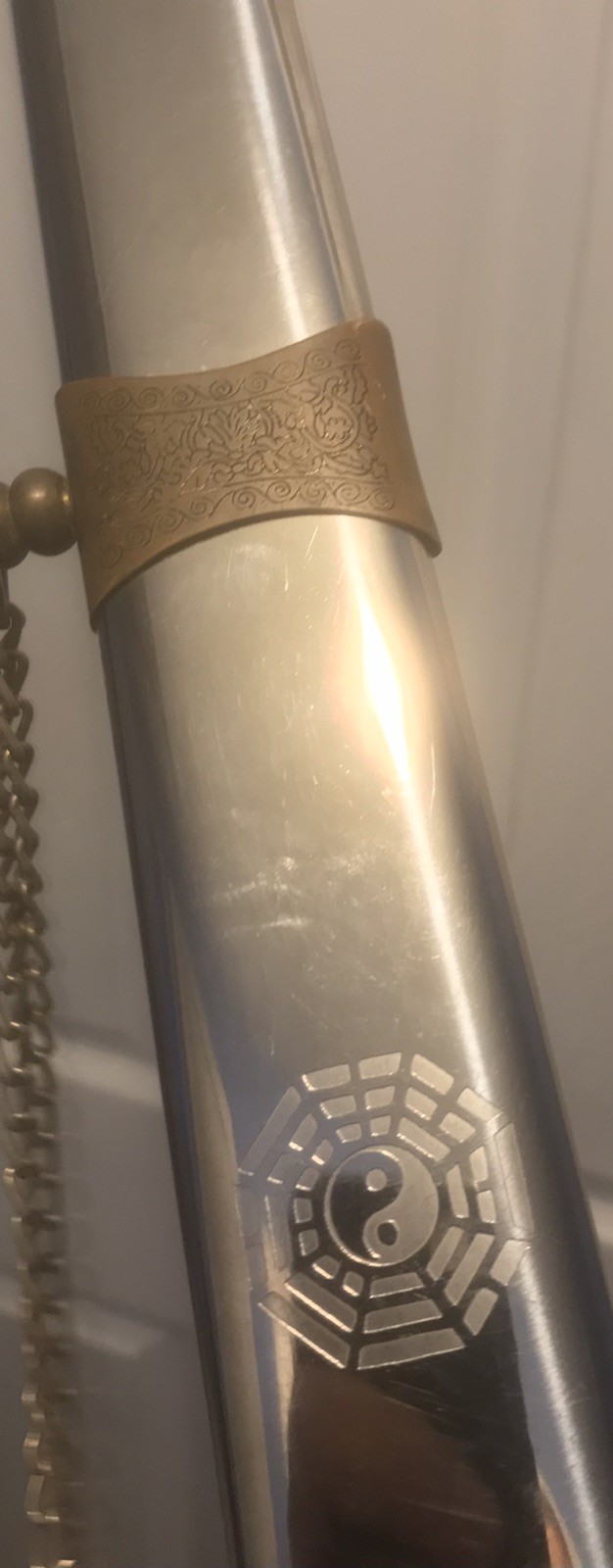 Vintage Chinese Kungfu Tai Ji Jian Stainless Steel Exercise Tai Chi Sword 