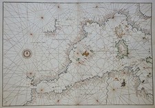 Battista Agnese Atlante Portolano Mappa Mediterraneo Occidentale 1546 Facsimile Piatto 10
