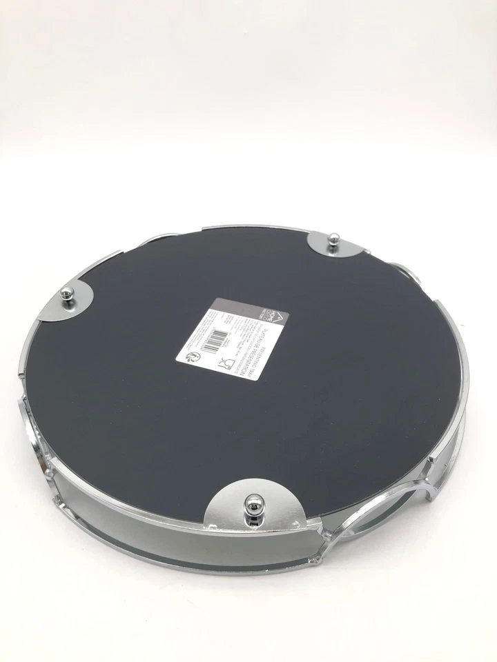 Elegante vassoio da portata in argento 30 cm HOME DECO FACTORY - KA6130 - Immagine 3 di 4