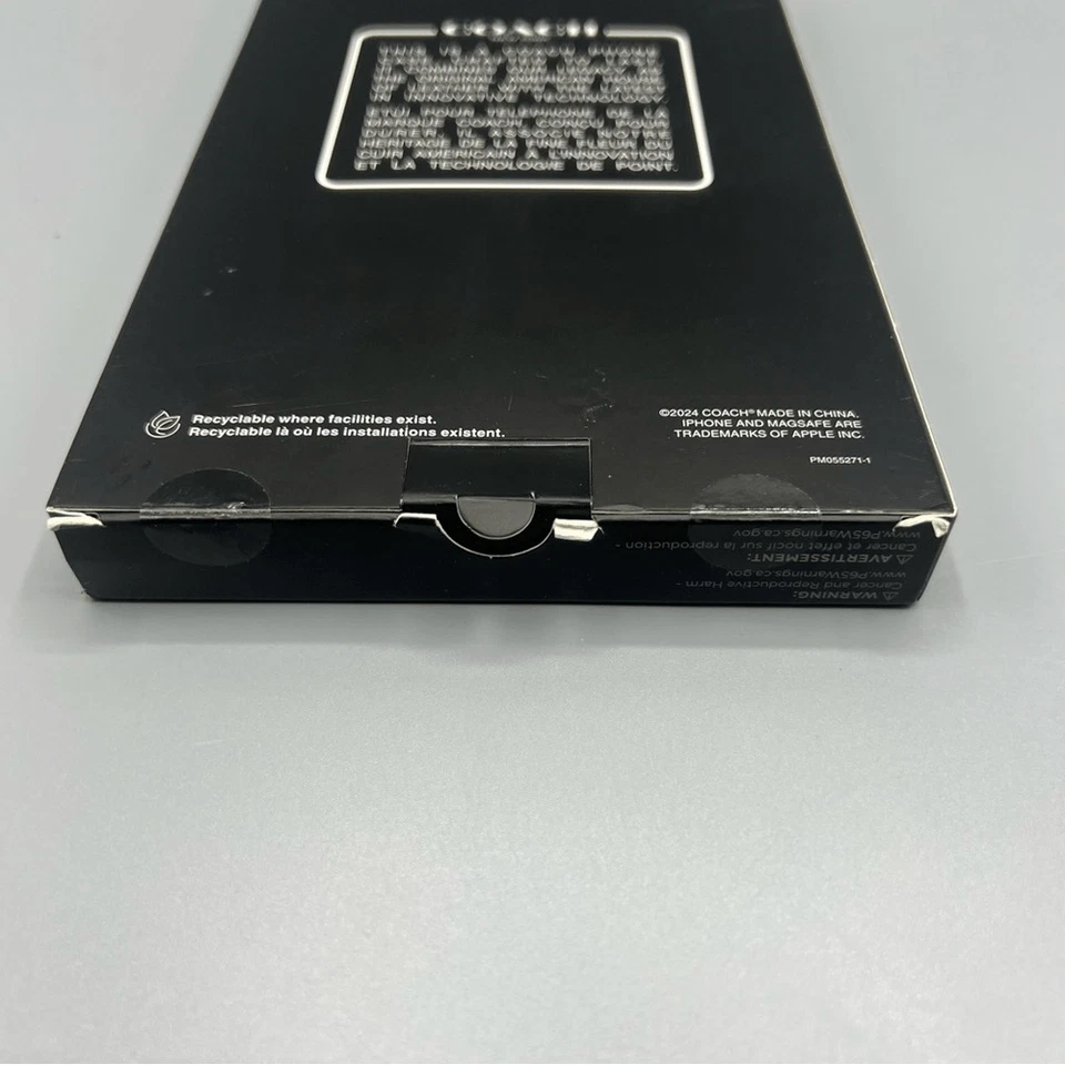 Coach iPhone 15 Pro Max Case - Pink and Orange Signature Design New - Image 4 of 4