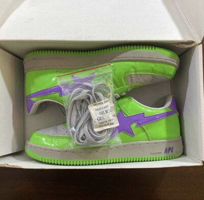 Bape Foot Soldier FS-001 Green Purple Patent Men’s Size 9 Bape Green/Purple FS-001 Low Bapestas | eBay main image 4