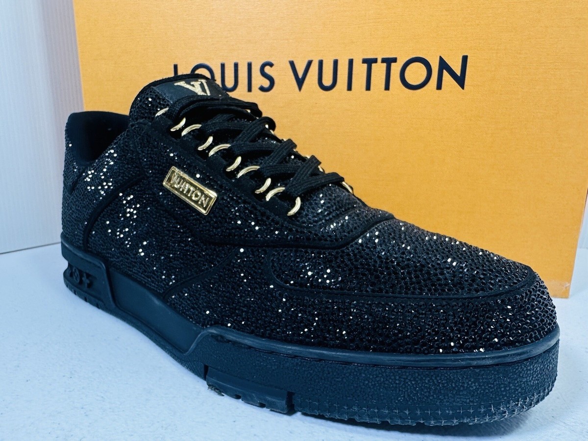 Louis Vuitton スニーカー ビーズ装飾付き Louis Vuitton LV Rhinestone Crystals Sneaker Shoes Size 9 | eBay