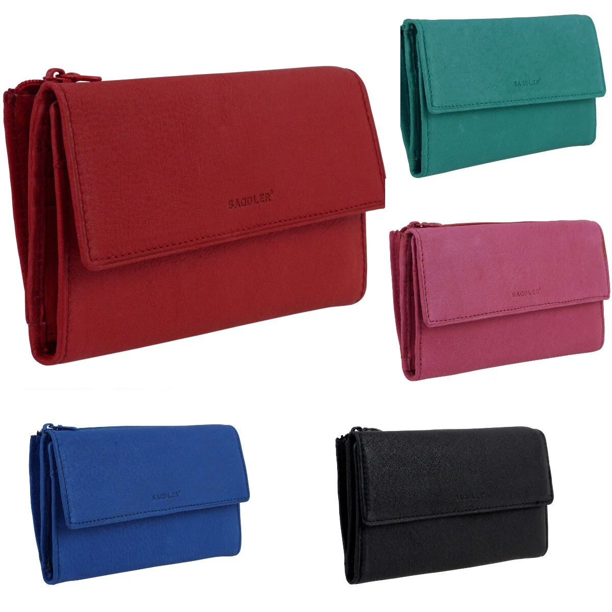 Saddler Leather Ladies Medium Flap Over Purse Wallet