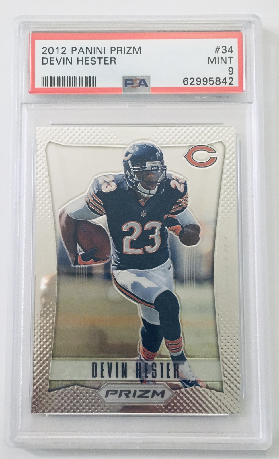 2012 Panini Prizm Devin Hester 34 PSA 9 Mint Chicago Bears Football
