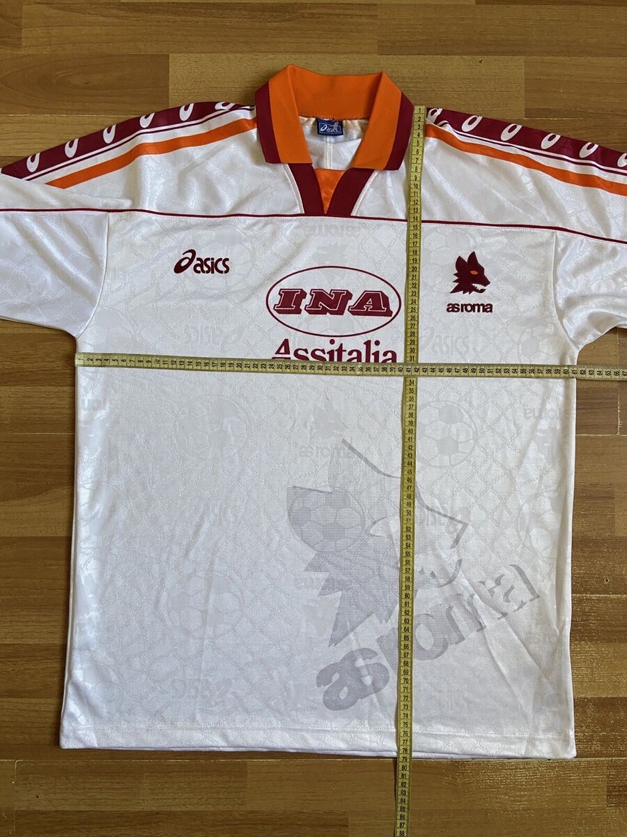 ROMA 1995 1997 AWAY SHIRT JERSEY LONG SLEEVE ASICS sz XL MEN ROMA 1995 1997 AWAY SHIRT JERSEY LONG SLEEVE ASICS sz XL MEN