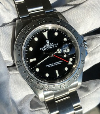 Rolex Explorer II 16570 Black 40mm Red GMT Hand COLLECTIBLE - Rolex Box  717449286048 | eBay