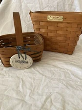 2 Vintage Longaberger Dresden Baskets 1997