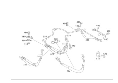 Genuine Mercedes-Benz Oil High-Pressure Line 220-320-57-72