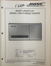 Bose Lifestyle CD5V II Music Center Original Service Repair Manual