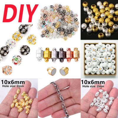 Wholesale Bracelet Bead Clasps Multiple Material Loose Findings Jewelry DIY USA