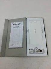 New MOTILE 10,000 mAh Qi Certified White Wireless Power Bank Charger NIB