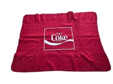 Coca-Cola Enjoy Coke Chatham 'Cover Me' Blanket Vintage Promo 1980's 55" X 45"