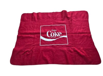 Coca-Cola Enjoy Coke Chatham 'Cover Me' Blanket Vintage Promo 1980's 55'' X 45''