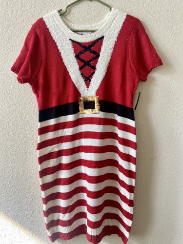 Mrs Claus Mrs Santa Knitted Dress 
