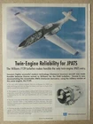 10/1994 PUB WILLIAMS INTERNATIONAL F129 TURBOFAN JPATS TRAINER FJ44 ORIGINAL AD