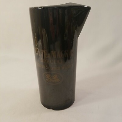 Whyte & Mackay Special Blended Scotch Whisky Black Barware Pitcher Advertising