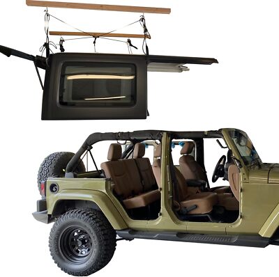 Hard Top Removal Lift for Jeep Wrangler Ford Bronco Supports 8-16 ft.6 T Knobs