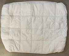 Hospitology Products Full Size Quilted Mattress Topper Cover White Open Box