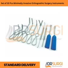Set of 10 Pcs Minimally Invasive Orthognathic Surgery Instruments A+ Quality