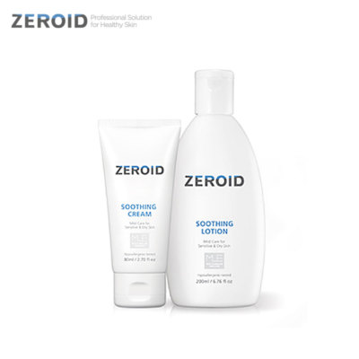 Zeroid Beruhigende Creme 2,07 flüssige Unzen 80 ml / Beruhigende Lotion 6,76 flüssige Unzen 200 ml