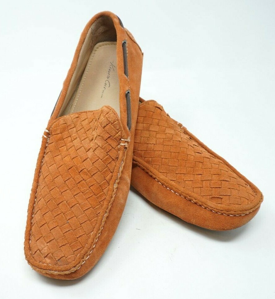 Brown Suede Loafers Slip on Shoes 