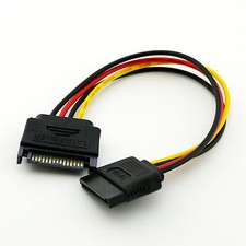 1pcs 8 Inches SATA 15 Pin Male to Female SATA Power Adapter Extension Cable 20cm