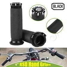 1" RSD Handle Bar Hand Grips For Harley Heritage Softail Street Tri Glide V-Rod