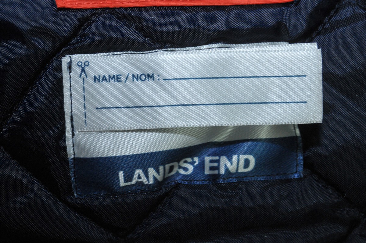 Lands End Boys Size XL (18-20) Squall Parka Orange Blue