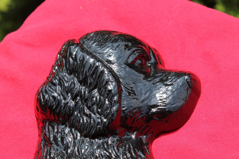 Vintage Cast Iron SITTING BLACK LABRADOR DOOR STOP Large 12" Tall 7.5 lb eBay