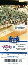 2014 Rangers vs Angels Ticket: Albert Pujols and Howie Kendrick homered