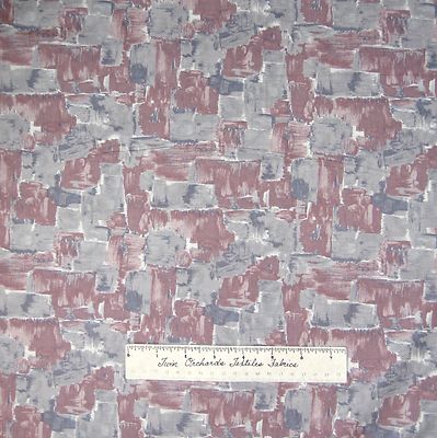 Geometric Fabric - Clay Brown and Gray Block Design - Kings Road Cotton YARD