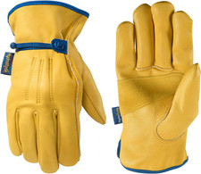 unisex adult Men s Water Resistant Leather Work Gloves with Wrist Closure Hydra