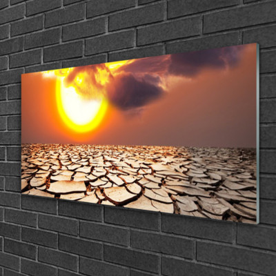 Tableau Décoratif Sur Plexiglas Impression Paysage Désert 100x50 Cm - Tulup - Neuf