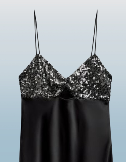 sequin slip dress zara ZARA NEW WOMAN LONG STRAPPY SEQUIN SLIP DRESS SILVER S,M,L 1223/454/808