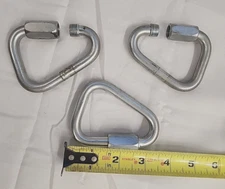 Maillon Rapide Delta Quick Link  Plated 900kg Lot of 3