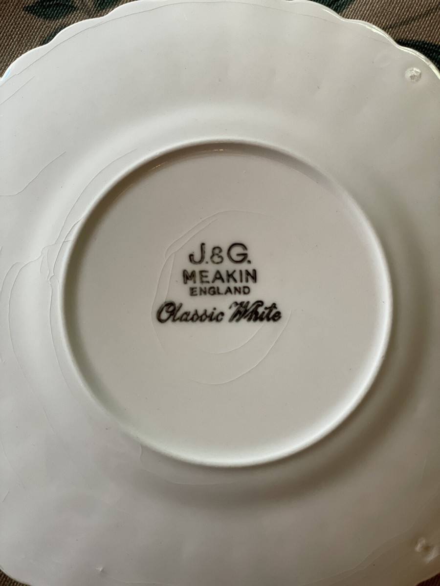 Vintage J&G Meakin England Classic Scalloped White Ironstone 4