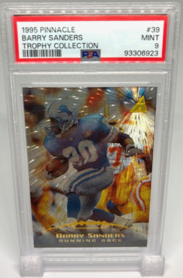*RARE*  1995 Pinnacle Barry Sanders Trophy Collection #39 insert PSA 9 Mint
