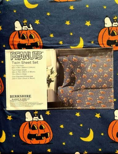 Berkshire Peanuts Snoopy zucca Halloween set lenzuola matrimoniale Woodstock - Foto 3 di 3