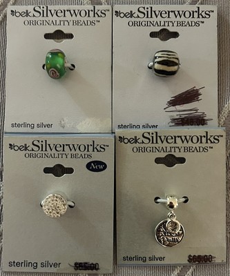 Lot Of 4 Belk Silverworks Originality Beads Sterling Silver