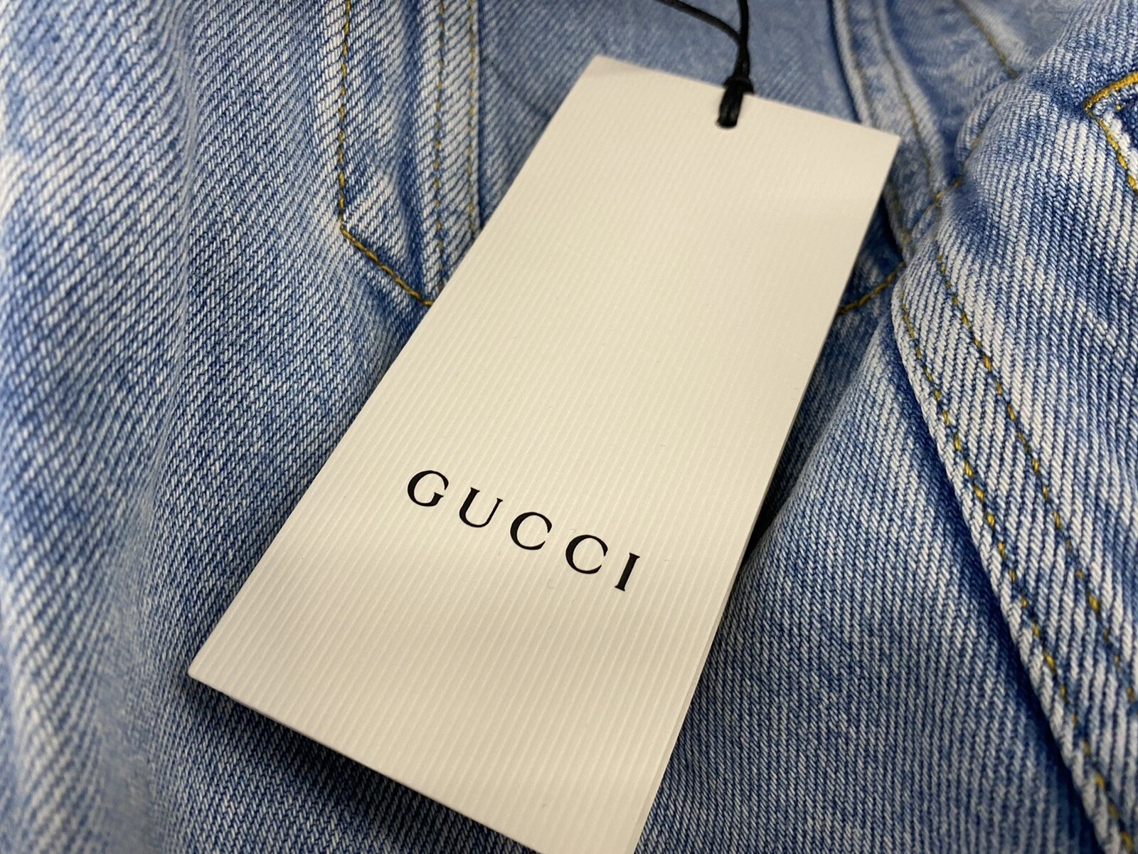 Giacca smanicata Gucci denim lavato taglia US 4XL EU 58 Made in Italy