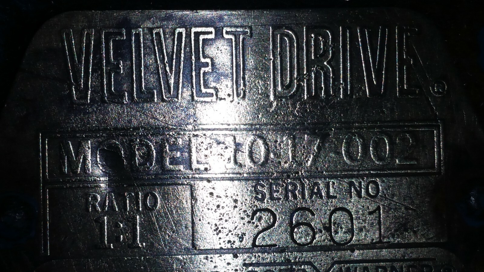 Velvet Drive 1017004 11 Ratio Marine Transmission Local pickup only