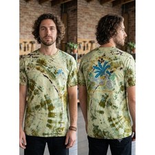 Camiseta Roark PERSONALIZADA Verde Mediana Tie Dye Bengkel Motor Jakarta Gráfico