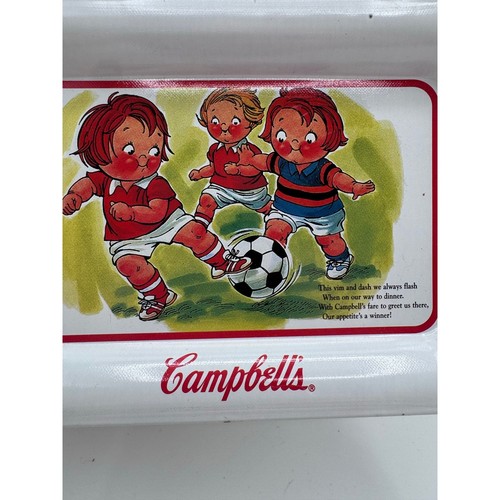 Vintage Campbell’s Soup Kids Soccer Metal Tray 8”x5” Retro Advertising Decor - Picture 2 of 7