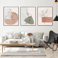 LXTOPN Moderne Wandbilder Poster, Minimalistische Abstrakt Bild Set Line Art