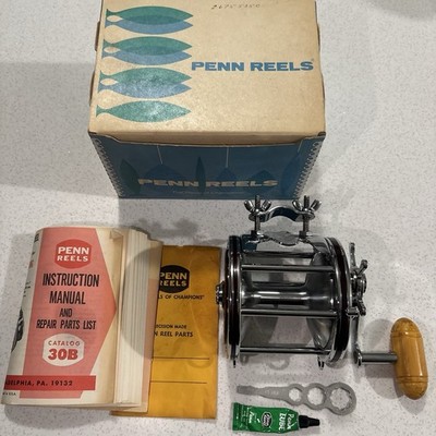 Vintage Penn Senator 113H 4/0 Big Game Reel w/Box, Paper, Tool NEW READ BELOW